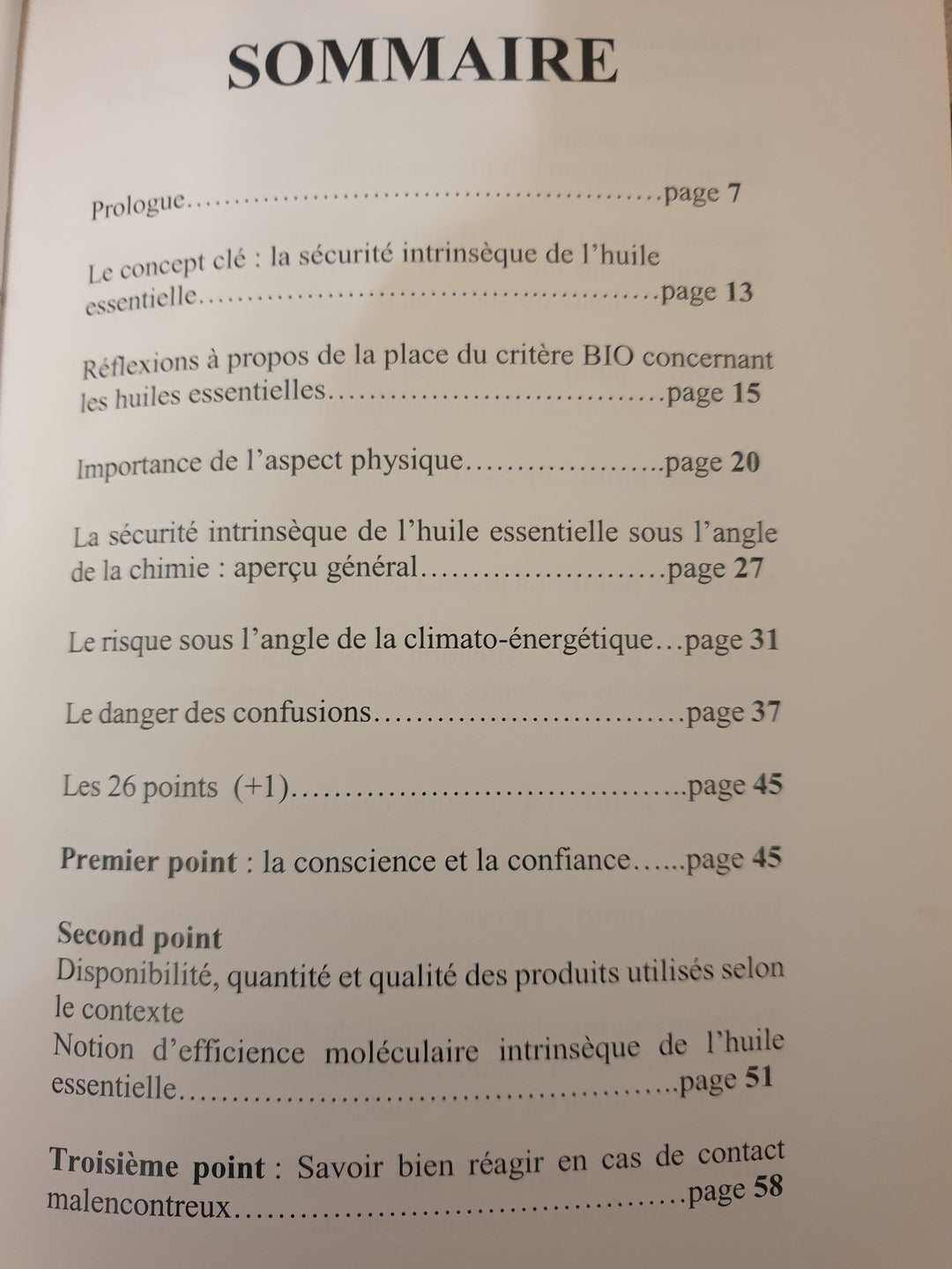 Mon code de sécurité aromatique en 26 points