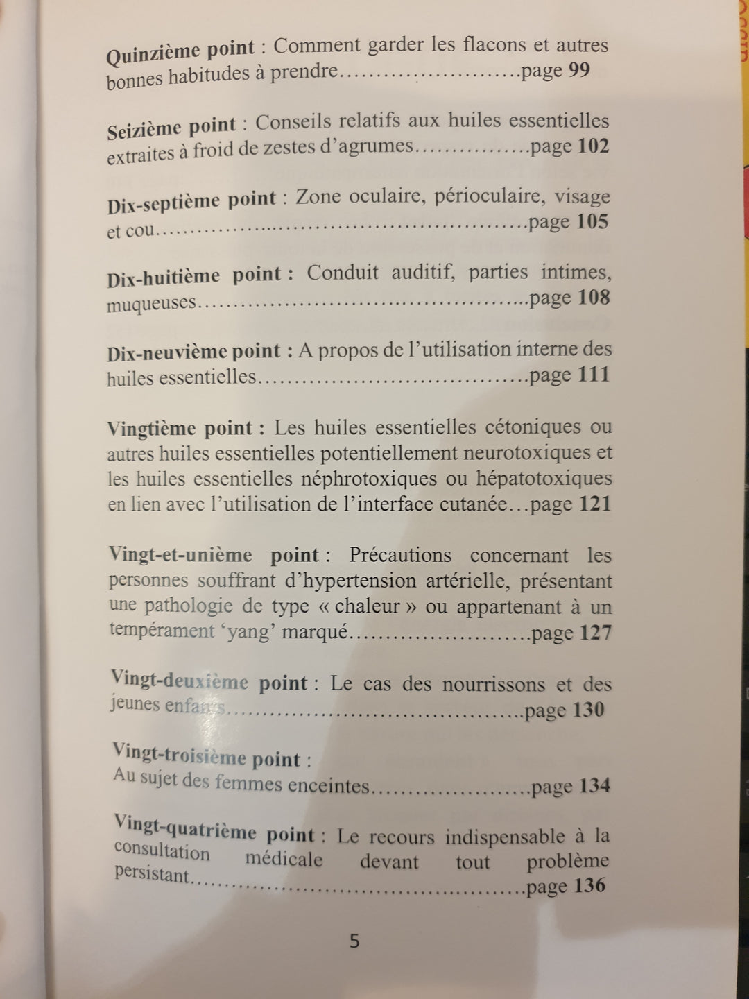 Mon code de sécurité aromatique en 26 points